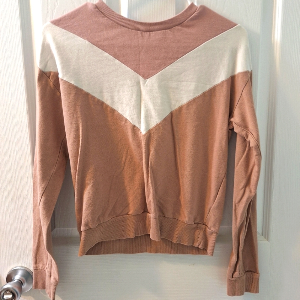 Striped pink top, extra small
